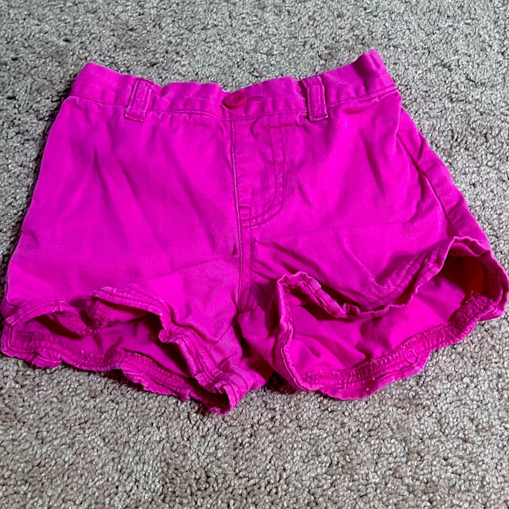 Hot Pink Kids Jean Shorts